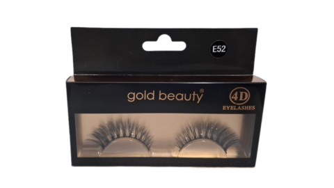 Gold Beauty 4D Takma Kirpik E52 Kolay Uygulanabilir İpek Takma Kirpik
