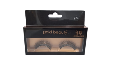 Gold Beauty 4D Takma Kirpik E04 Kolay Uygulanabilir İpek Takma Kirpik