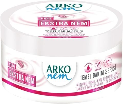 Arko Nem Temel Bakım Serisi Ekstra Nem Gliserinli Nemlendirici Krem Kuru Ciltler 250 ml