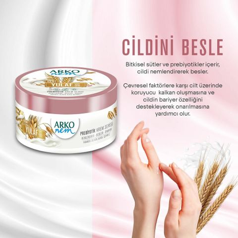 Arko Nem Prebiyotik Krem Serisi Yulaf Sütü Nemlendirici El Ve Yüz Kremi 250 ml