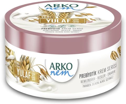 Arko Nem Prebiyotik Krem Serisi Yulaf Sütü Nemlendirici El Ve Yüz Kremi 250 ml
