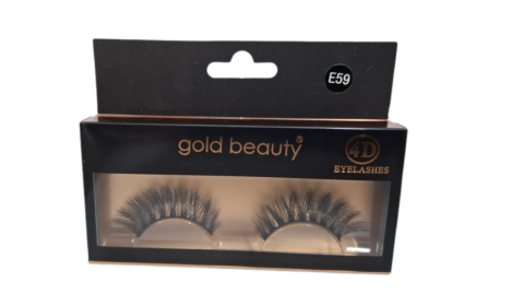 Gold Beauty 4D Takma Kirpik E59 Kolay Uygulanabilir İpek Takma Kirpik
