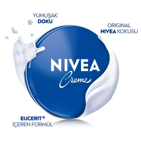 NIVEA Creme Yoğun Nemlendirme,El,Yüz ve Vücut Nemlendirici Teneke Krem 250 ml