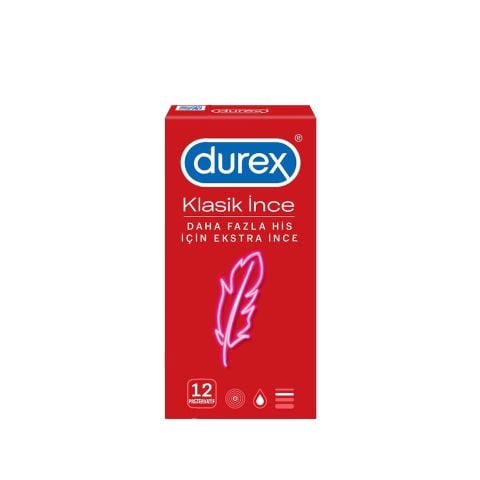 Durex Klasik İnce Prezervatif 12 li