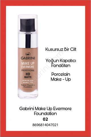Gabrini HD Matte Fondöten 02 Numara