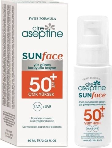 Cire Aseptine Yüz Güneş Koruyucu Losyon Spf50 60ML
