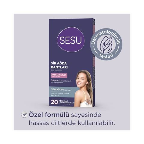 Sesu Vücut Ağda Bandı Hassas Ciltler 20'li