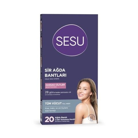 Sesu Vücut Ağda Bandı Hassas Ciltler 20'li