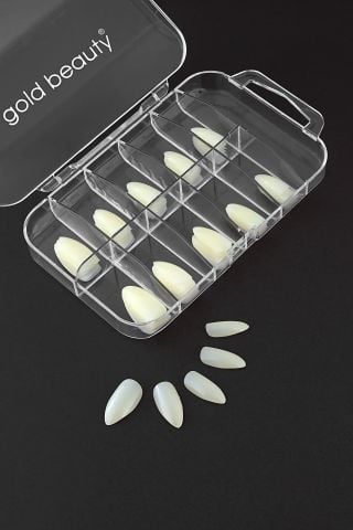 Gold Beauty Beyaz Takma Tırnak 100'lü BADEM EP-704