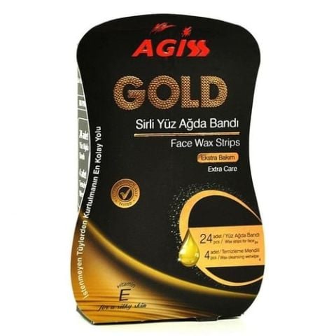 Agiss Gold Sirli Yüz Ağda Bandı 24lü