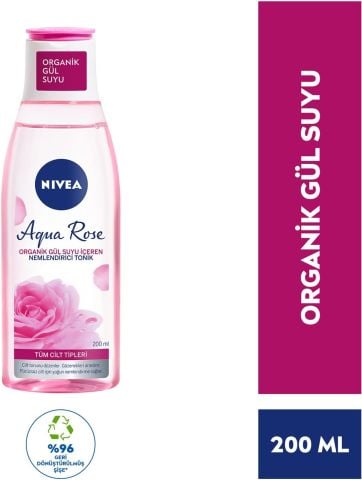 NIVEA Aqua Rose Organik Gül Suyu İçeren Nemlendirici Tonik 200ml