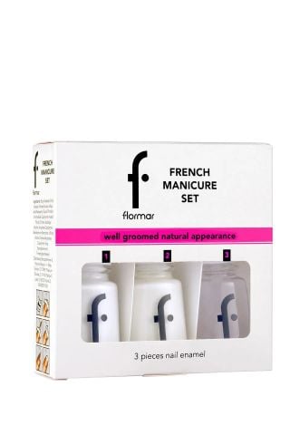 Flormar French Yarı Transparan & Parlak Bitişli 3'lü French Manikür Seti No: 319