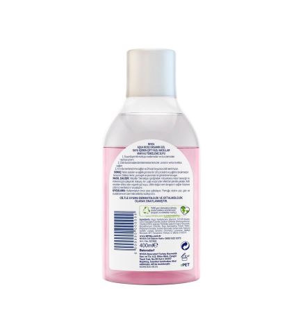 NIVEA Micellar Makyaj Temizleme Suyu Çift Fazlı Gül Suyu 400 ml