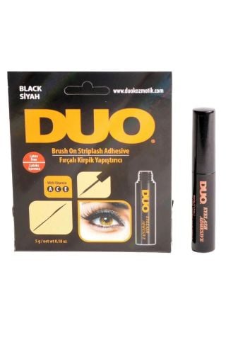 Duo Fırçalı Siyah Takma Kirpik Yapıştırıcı - 5 gr