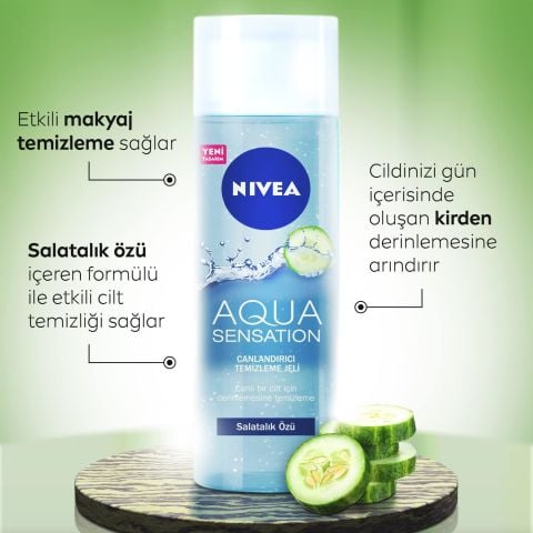 Nivea AQUA Sensation Canlandırıcı Temizleme Jeli Salatalık Özü 200 ML