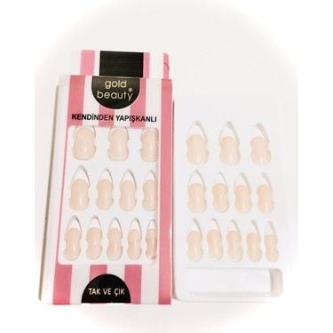 12'li Gold Beauty Kendinden Yapışaknlı Takma Tırnak