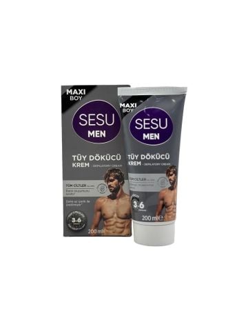 Sesu Men Maxi Boy Erkek Tüy Dökücü Krem Tüm Cilt Tipleri İçin 200 Ml
