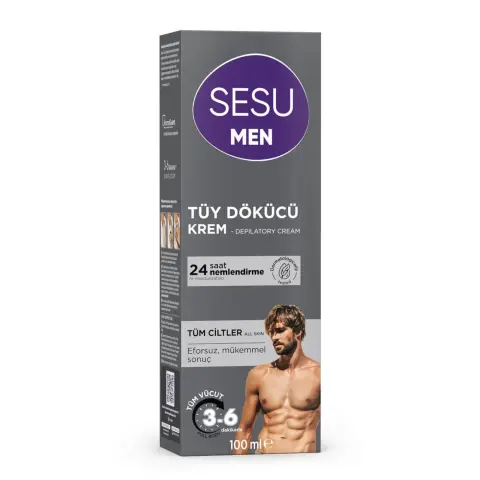 Sesu Men Maxi Boy Erkek Tüy Dökücü Krem Tüm Cilt Tipleri İçin100 Ml