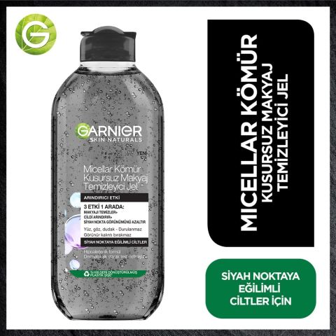 Garnier Micellar Kömür Kusursuz Makyaj Temizleme Jeli 400ML