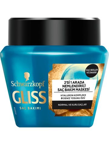 Gliss Schwarzkopf Aqua Revive 2'si 1 Arada Nemlendirici Saç Bakım Maskesi 300ml