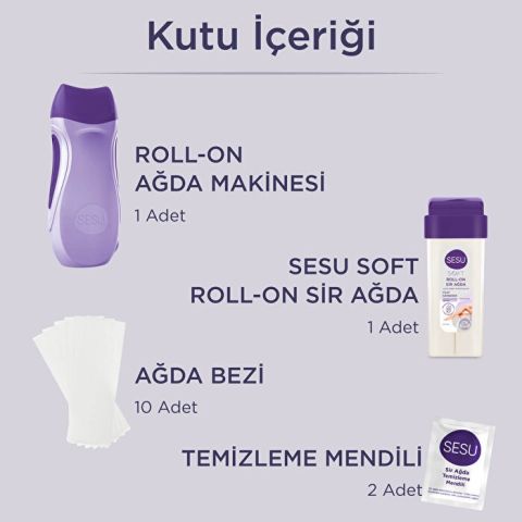 Sesu Roll-On Isıtıcılı Ağda Seti - Soft