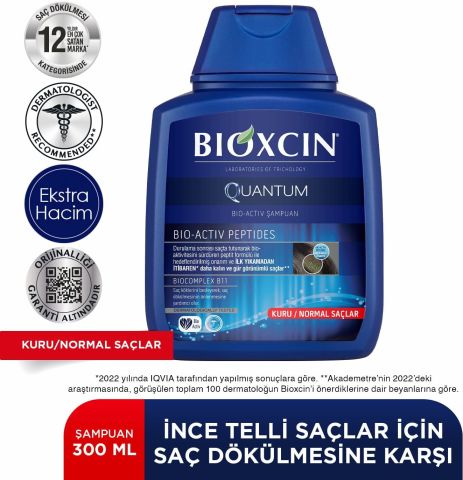 Bioxcin Quantum İnce Telli Saçlar İçin Dökülme Karşıtı Şampuan 3x300 ml