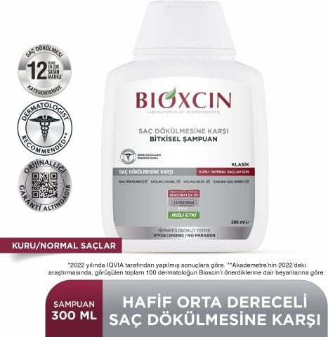 Bioxcin Genesis Kuru ve Normal Saçlar için Şampuan 3 x 300ml
