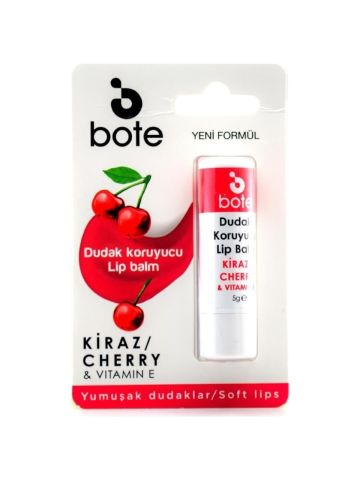 Bote Kiraz Aromalı Çocuk Dudak Koruyucu Lip Balm 5 Gr