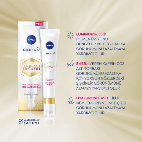 Nivea Cellular Luminous630 Koyu Halka Karşıtı Göz Bakım Kremi 15 ml