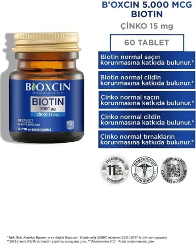 Bioxcin Biotin 5000 mg Çinko 15 mg + Biotin Şampuan 300 ml