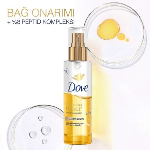 Dove Çift Fazlı Saç Serumu Bond Intense Repair + Peptid Kompleksi 80 ml
