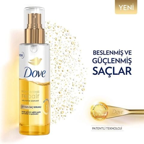Dove Çift Fazlı Saç Serumu Bond Intense Repair + Peptid Kompleksi 80 ml