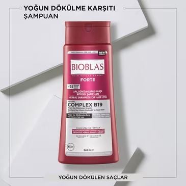 Bioblas Forte Complex B19 Yoğun Saç Dökülmelerine Karşı Bitkisel Şampuan 360ml