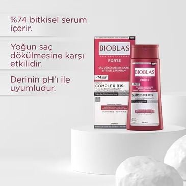 Bioblas Forte Complex B19 Yoğun Saç Dökülmelerine Karşı Bitkisel Şampuan 360ml