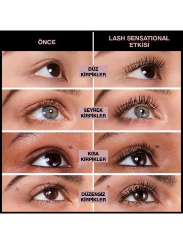 Maybelline New York Lash Sensational Mascara Cıls Kıvrım & Hacim Etkili Siyah Maskara