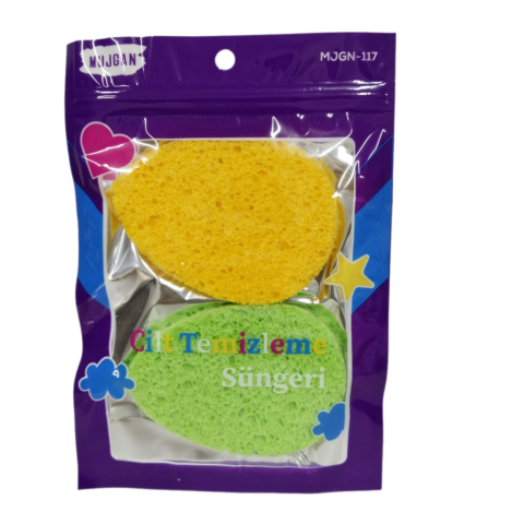 MUJGAN Cilt Temizleme Süngeri 2'Li Renkli MJGN889