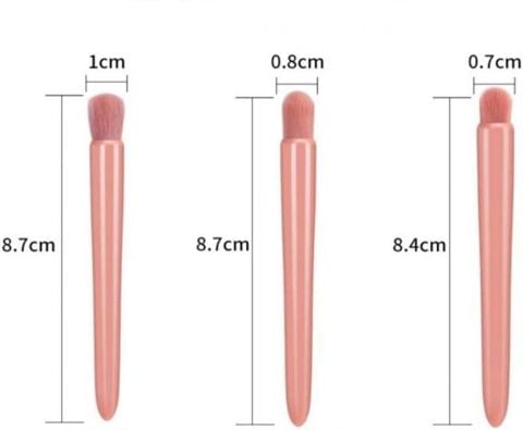 Seyahat Makyaj Fırça Seti, 5 adet Mini Komple Fonksiyonlu Kozmetik Aynalı Fırça Seti