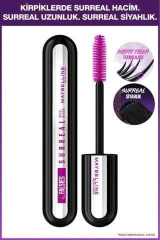 Maybelline New York Falsies Surreal Meta Black Maskara 10 Ml Siyah