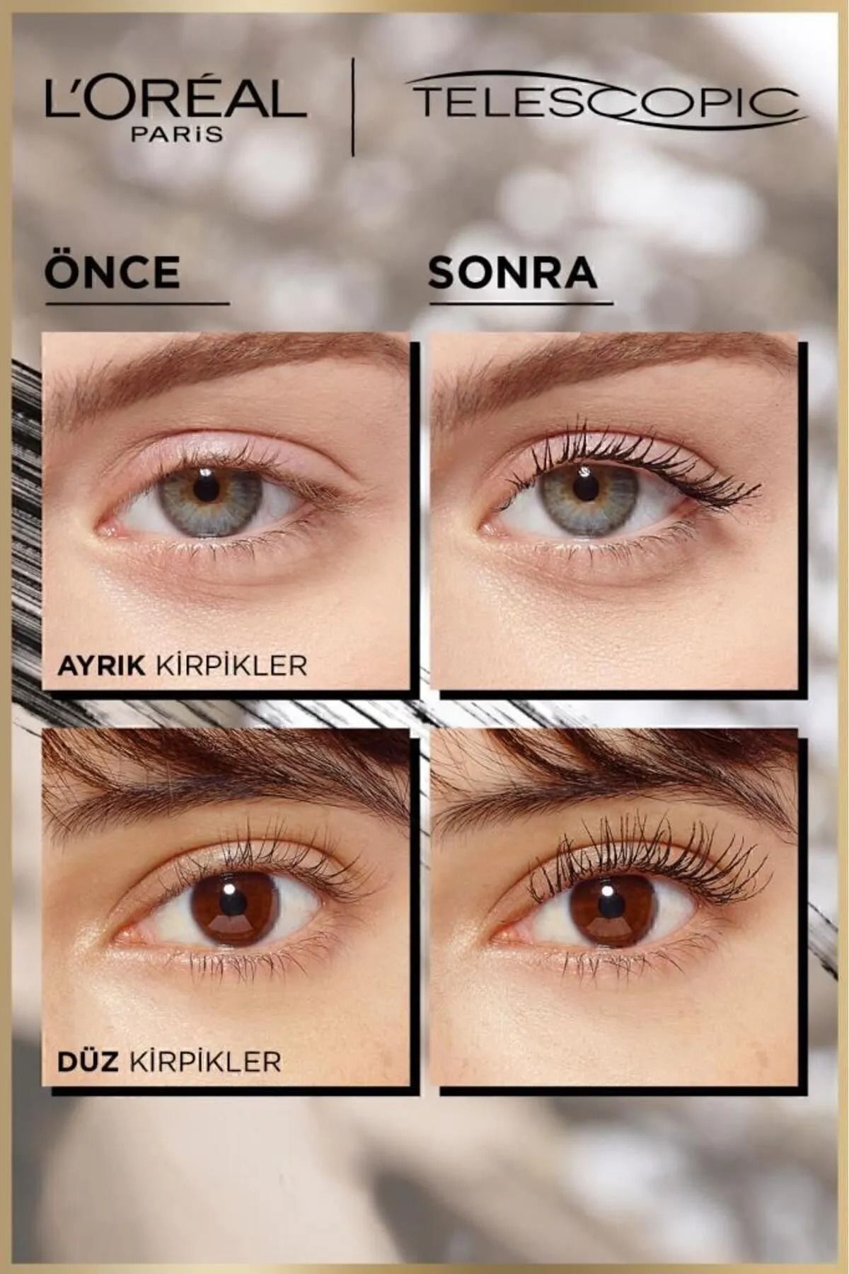 L'Oreal Paris Telescopic Siyah Uzun Görünüm Veren Maskara