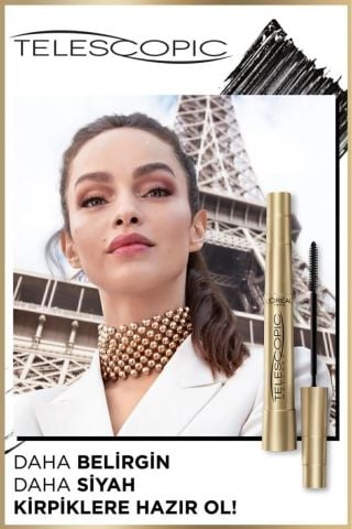 L'Oreal Paris Telescopic Siyah Uzun Görünüm Veren Maskara