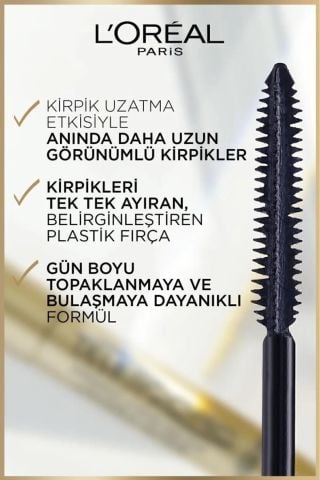L'Oreal Paris Telescopic Siyah Uzun Görünüm Veren Maskara