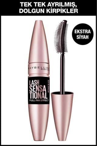 Maybelline New York Lash Sensational Intense Ekstra Siyah Maskara Yelpaze Etkili