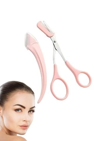 MUJGAN Taraklı Kaş Makası Ve Kaş Usturası 2'li Kaş Bakım Seti MJGN570