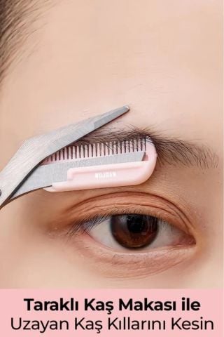 MUJGAN Taraklı Kaş Makası Ve Kaş Usturası 2'li Kaş Bakım Seti MJGN570