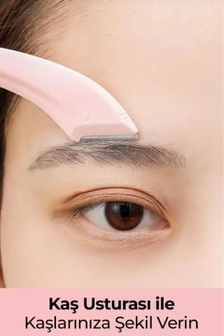 MUJGAN Taraklı Kaş Makası Ve Kaş Usturası 2'li Kaş Bakım Seti MJGN570