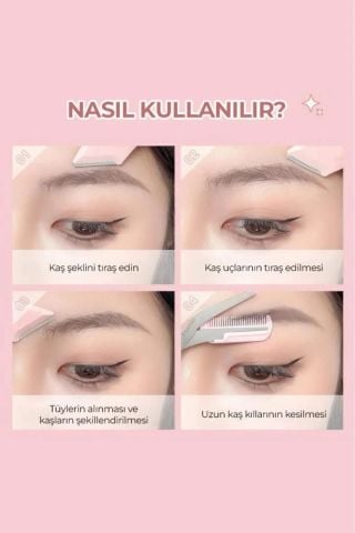 MUJGAN Taraklı Kaş Makası Ve Kaş Usturası 2'li Kaş Bakım Seti MJGN570