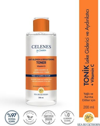 Celenes Sea Buckthorn Leke Giderici & Aydınlatıcı Tonik 200 Ml