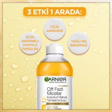 Garnier Çift Fazlı Micellar Makyaj Temizleme Suyu 400ml