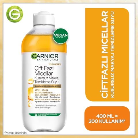 Garnier Çift Fazlı Micellar Makyaj Temizleme Suyu 400ml