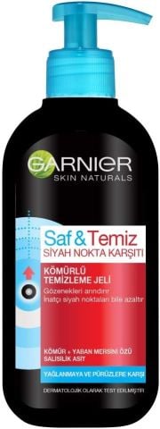Garnier Saf & Temiz Siyah Nokta Karşıtı Kömürlü Temizleme Jeli 200ml